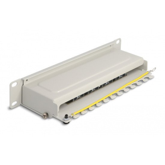 Delock Patch Panel 66873 Για Καμπίνα Δικτύου 10"/1U, 8X Ports, Γκρι