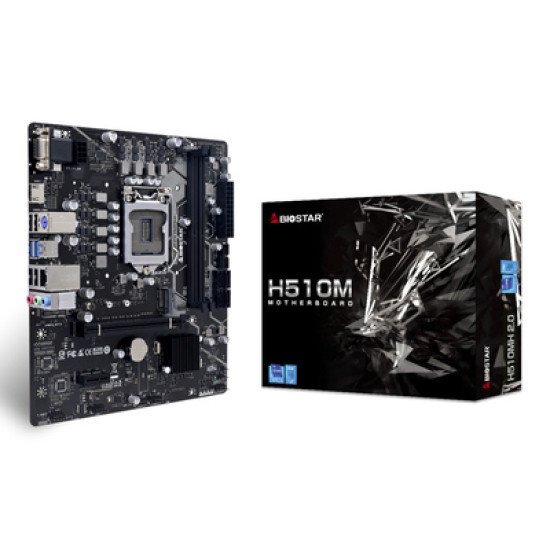 BIOSTAR μητρική H510MH 2.0, 2x DDR4, s1200, USB 3.2, uATX, GbE, Ver 6.2 BIOSTAR μητρική H510MH 2.0, 2x DDR4, s1200, USB 3.2, uATX, GbE, Ver 6.2