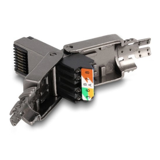 Delock Βύσμα Rj45 Cat 8.1 Stp 86514, Tool-Free, Γκρι