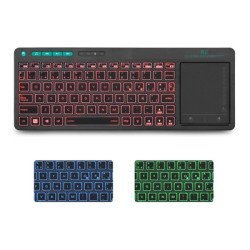 Riitek Ασύρματο Πληκτρολόγιο Mini K18+ Με Touchpad, Rgb Backlit, 2.4Ghz