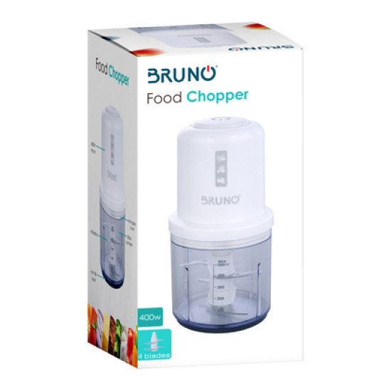 Bruno Πολυκόπτης Brn-0066, 500Ml, 400W, 4 Λεπίδες, Λευκό Bruno Πολυκόπτης Brn-0066, 500Ml, 400W, 4 Λεπίδες, Λευκό