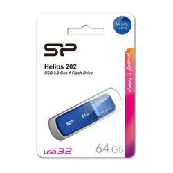 Silicon Power Usb Flash Drive Helios 202, 64Gb, Usb 3.2, Μπλε