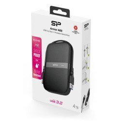 Silicon Power Εξωτερικός Hdd Armor A60, 4Tb, Usb 3.2, Μαύρος