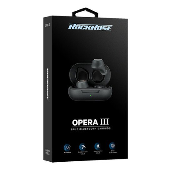 Rockrose Earbuds Opera Iii Με Θήκη Φόρτισης, True Wireless, Λευκά