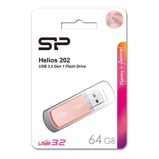 Silicon Power Usb Flash Drive Helios 202, 64Gb, Usb 3.2, Ροζ Χρυσό