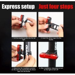 Οπίσθιος Φωτισμός Ποδηλάτου Bike-0024, Επαναφορτιζόμενος, 220Mah, 30Lm Οπίσθιος Φωτισμός Ποδηλάτου Bike-0024, Επαναφορτιζόμενος, 220Mah, 30Lm