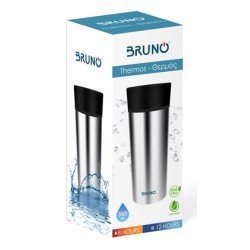Bruno Θερμός Brn-0068, Εργονομικό Καπάκι, Anti-Slip, 360Ml, Ασημί Bruno Θερμός Brn-0068, Εργονομικό Καπάκι, Anti-Slip, 360Ml, Ασημί