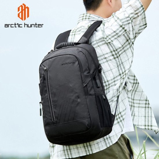 Arctic Hunter Τσάντα Πλάτης B00387 Με Θήκη Laptop 15.6", Μαύρη