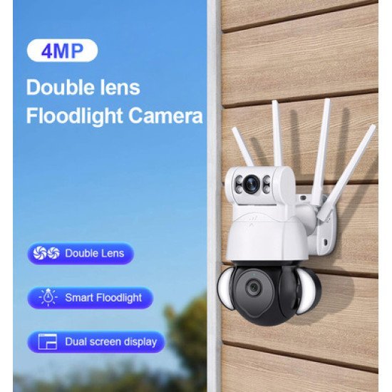 Sectec Smart Κάμερα St-428-4M-Dl Με Προβολείς, Dual Lens, 4Mp, Onvif Ptz Sectec Smart Κάμερα St-428-4M-Dl Με Προβολείς, Dual Lens, 4Mp, Onvif Ptz