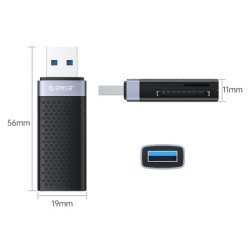 Orico Card Reader Cs2T-A3 Για Sd & Micro Sd, Usb 3.0, Μαύρο