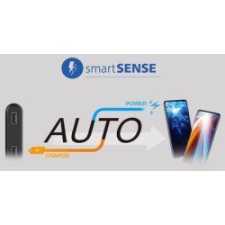 Silicon Power Power Bank Gp15, 10000Mah, 2X Usb Output, 2.1A, Μαύρο