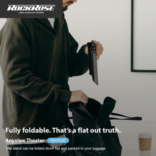 Rockrose Βάση Tablet Anyview Ease, Ρυθμιζόμενη, Αναδιπλούμενη, Μαύρη