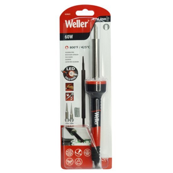 Weller Kit Κολλητήρι Wlirk6023C Με Led Φωτισμό, 3X Μύτες, 60W, Έως 425°C