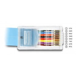 Delock Καλώδιο Serial Rs-232 Db9 Σε Rj45 63353, 1M, Μπλε