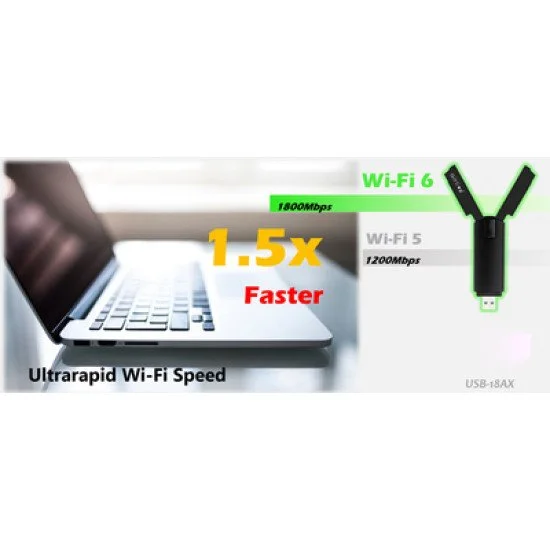 Airlive Ασύρματος Usb Αντάπτορας Usb-18Ax, Wi-Fi 6 1800Mbps, Dual Band Airlive Ασύρματος Usb Αντάπτορας Usb-18Ax, Wi-Fi 6 1800Mbps, Dual Band
