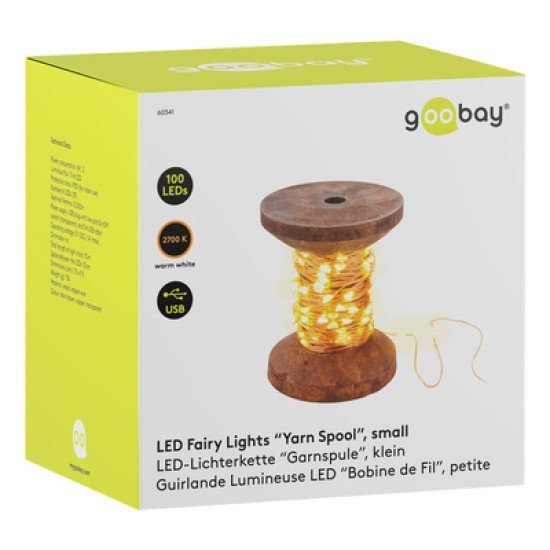 Goobay Led Φωτιστικό Yarn Spool 60341, 2700K, 100 Leds, Usb, 10M