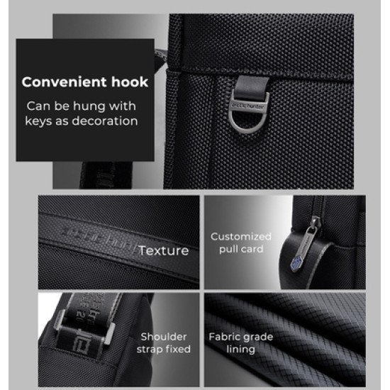 Arctic Hunter Τσάντα Ώμου K00162 Με Θήκη Tablet, Αδιάβροχη, 4.62L, Μαύρη Arctic Hunter Τσάντα Ώμου K00162 Με Θήκη Tablet, Αδιάβροχη, 4.62L, Μαύρη