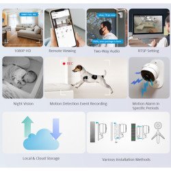 Sonoff Smart Κάμερα S-Cam Με Ηχητικό Συναγερμό, 1080P Fhd, Wi-Fi