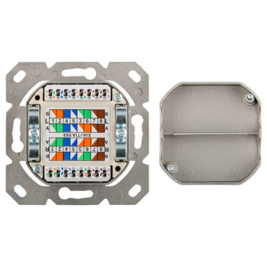 Goobay Επιτοίχια Πρίζα Cat 6 68244, 2X Rj45, 80X80Mm, Λευκή Goobay Επιτοίχια Πρίζα Cat 6 68244, 2X Rj45, 80X80Mm, Λευκή