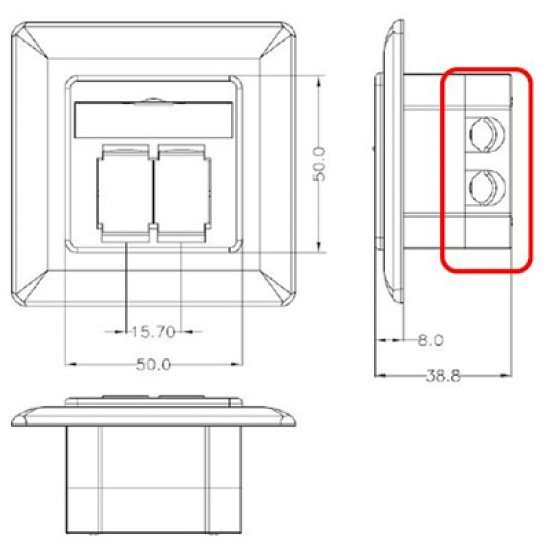 Goobay Επιτοίχια Πρίζα Cat 6 68244, 2X Rj45, 80X80Mm, Λευκή Goobay Επιτοίχια Πρίζα Cat 6 68244, 2X Rj45, 80X80Mm, Λευκή