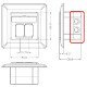 Goobay Επιτοίχια Πρίζα Cat 6 68244, 2X Rj45, 80X80Mm, Λευκή Goobay Επιτοίχια Πρίζα Cat 6 68244, 2X Rj45, 80X80Mm, Λευκή