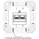 Goobay Επιτοίχια Πρίζα Cat 6 68244, 2X Rj45, 80X80Mm, Λευκή Goobay Επιτοίχια Πρίζα Cat 6 68244, 2X Rj45, 80X80Mm, Λευκή