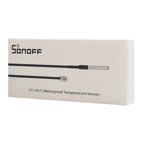 Sonoff Καλώδιο Με Αισθητήρα Θερμοκρασίας Ds18B20, Αδιάβροχο, 50Cm, Μαύρο