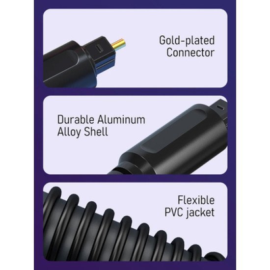 Cabletime Καλώδιο Toslink Ct-Av380, Gold Plated, Od 4.0Mm, 3M, Μαύρο Cabletime Καλώδιο Toslink Ct-Av380, Gold Plated, Od 4.0Mm, 3M, Μαύρο