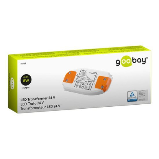 Goobay Μετασχηματιστής Led 60368, 24V, 8W, Ip20 Goobay Μετασχηματιστής Led 60368, 24V, 8W, Ip20