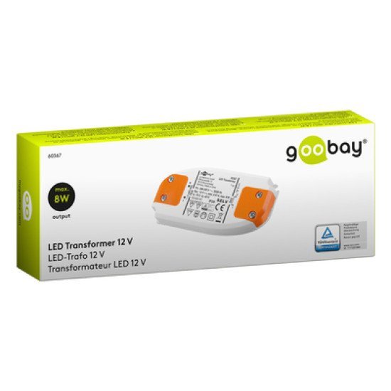 Goobay Μετασχηματιστής Led 60367, 12V, 8W, Ip20 Goobay Μετασχηματιστής Led 60367, 12V, 8W, Ip20