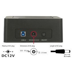 Delock Docking Station 62661, Clone Function, 2X Hdd/Ssd, 6Gb/S, Μαύρο