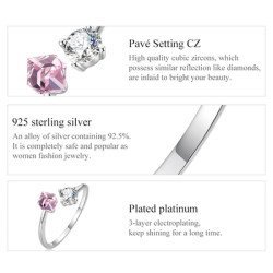 Bamoer Δαχτυλίδι Bsr291, Κυβική Ζιρκόνια, Ανοιγόμενο, Ασήμι 925, Ασημί Bamoer Δαχτυλίδι Bsr291, Κυβική Ζιρκόνια, Ανοιγόμενο, Ασήμι 925, Ασημί