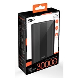 Silicon Power Power Bank Qx55, 30000Mah, 3X Usb & Usb-C, 22.5W, Lcd