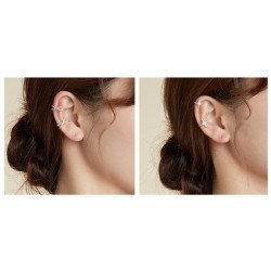 Bamoer Σκουλαρίκι Cuff Sce997-A Με Κυβική Ζιρκόνια, Ασήμι 925, Ασημί Bamoer Σκουλαρίκι Cuff Sce997-A Με Κυβική Ζιρκόνια, Ασήμι 925, Ασημί