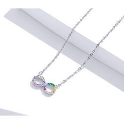 Bamoer Κολιέ Άπειρο Scn402 Με Κυβική Ζιρκόνια, Ασήμι 925, Ασημί Bamoer Κολιέ Άπειρο Scn402 Με Κυβική Ζιρκόνια, Ασήμι 925, Ασημί