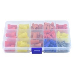 Σετ Σύνδεσμοι Καλωδίου Twist-On Tool-0087, Διάφορα Χρώματα/Μεγέθη, 87Τμχ