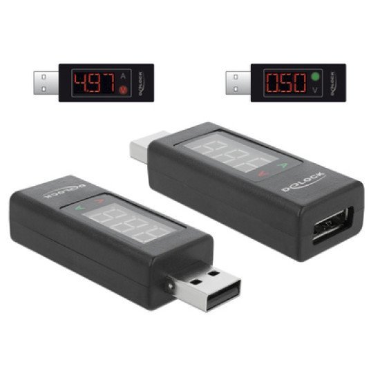 Delock Αντάπτορας Usb 65569 Με Οθόνη Ένδειξης V/A, Έως 5V/4A, Μαύρος Delock Αντάπτορας Usb 65569 Με Οθόνη Ένδειξης V/A, Έως 5V/4A, Μαύρος