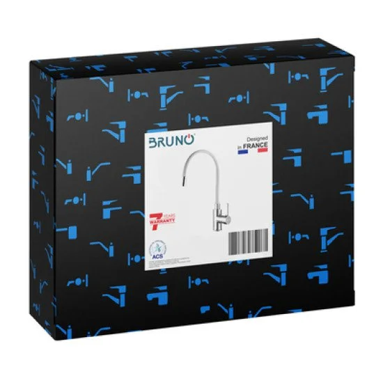Bruno Αναμεικτική Μπαταρία Κουζίνας M54804-006C-S626, Εύκαμπτη, Λευκή Bruno Αναμεικτική Μπαταρία Κουζίνας M54804-006C-S626, Εύκαμπτη, Λευκή