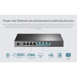 Tp-Link Jetstream Switch Tl-Sg2008P, 8-Port Gigabit, 4X Poe+, Ver. 3.0