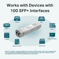 Tp-Link 10Gbase-Lr Sfp+ Lc Transceiver Tl-Sm5110-Lr, Έως 10Km, Ver. 1.0 Tp-Link 10Gbase-Lr Sfp+ Lc Transceiver Tl-Sm5110-Lr, Έως 10Km, Ver. 1.0