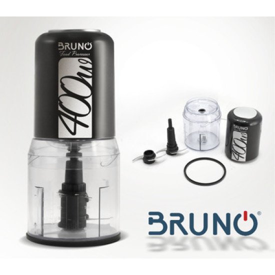 Bruno Πολυκόπτης Brn-0087, 2 Ταχύτητες, 400W, 500Ml, 4 Λεπίδες, Μαύρος