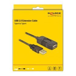 Delock Καλώδιο Usb 2.0 Αρσενικό Σε Θηλυκό 82690, 480Mbps, 20M, Μαύρο Delock Καλώδιο Usb 2.0 Αρσενικό Σε Θηλυκό 82690, 480Mbps, 20M, Μαύρο