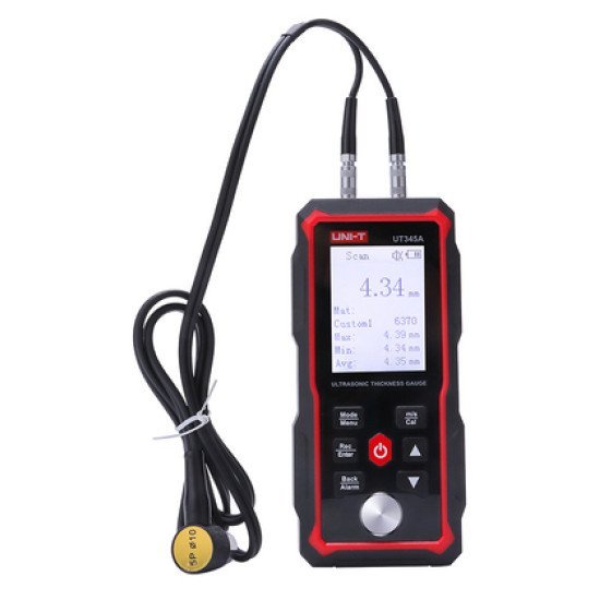 Uni-T Ψηφιακός Μετρητής Πάχους Υπερήχων Ut345A, 2000Mah, Mm/In Uni-T Ψηφιακός Μετρητής Πάχους Υπερήχων Ut345A, 2000Mah, Mm/In
