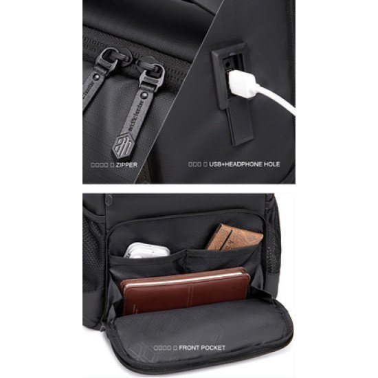 Arctic Hunter Τσάντα Πλάτης B00532 Με Θήκη Laptop 15.6", 28L, Μαύρη Arctic Hunter Τσάντα Πλάτης B00532 Με Θήκη Laptop 15.6", 28L, Μαύρη