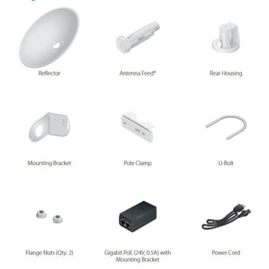 Ubiquiti Uisp Airmax Powerbeam M5 400 Mm Bridge, 5Ghz, 25Dbi Ubiquiti Uisp Airmax Powerbeam M5 400 Mm Bridge, 5Ghz, 25Dbi