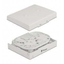 Delock Κυτίο Σύνδεσης Οπτικών Ινών 86843, 4X Sc Simplex/Lc Dublex, Λευκό