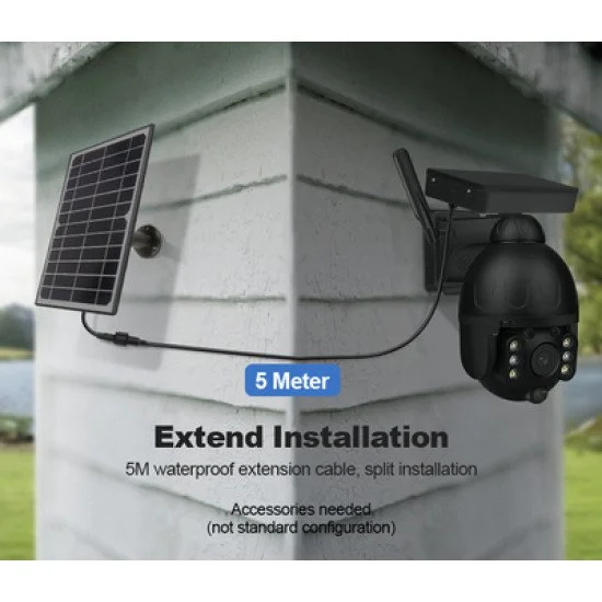 Sectec Smart Ηλιακή 4G Κάμερα St-S588M-3M-4G, 3Mp, Pir, Cloud/Micro Sd