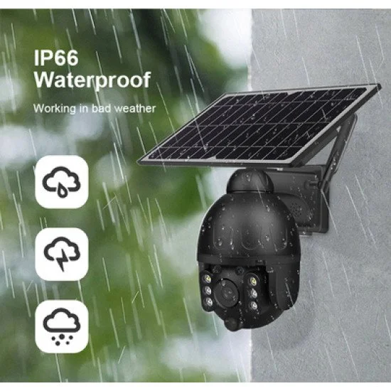 Sectec Smart Ηλιακή 4G Κάμερα St-S588M-3M-4G, 3Mp, Pir, Cloud/Micro Sd