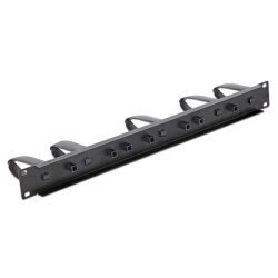 Delock Cable Management 43345 Για Rack 19"/1U, 5X Γάντζοι, Μαύρο