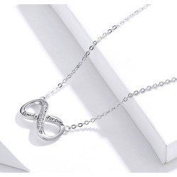 Bamoer Κολιέ Άπειρο Scn352 Με Κυβική Ζιρκόνια, Ασήμι 925, Ασημί Bamoer Κολιέ Άπειρο Scn352 Με Κυβική Ζιρκόνια, Ασήμι 925, Ασημί